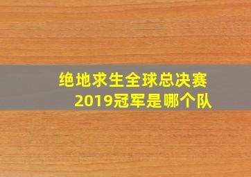 绝地求生全球总决赛2019冠军是哪个队