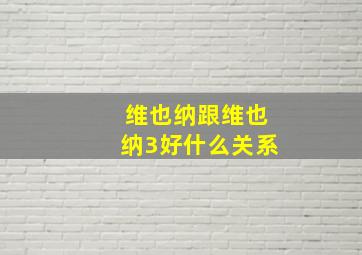 维也纳跟维也纳3好什么关系