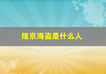 维京海盗是什么人