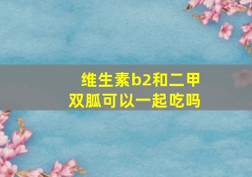 维生素b2和二甲双胍可以一起吃吗