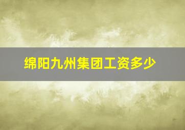 绵阳九州集团工资多少