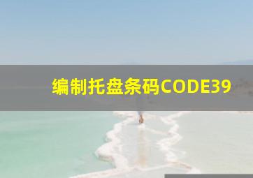 编制托盘条码CODE39