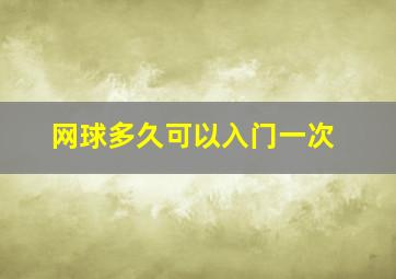 网球多久可以入门一次