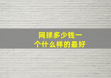 网球多少钱一个什么样的最好