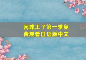 网球王子第一季免费观看日语版中文