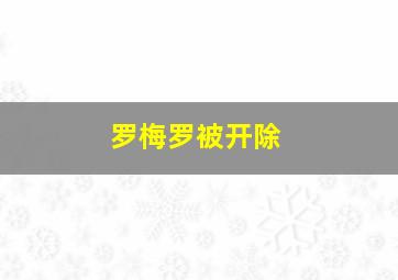 罗梅罗被开除