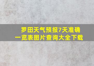 罗田天气预报7天准确一览表图片查询大全下载