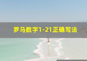 罗马数字1-21正确写法