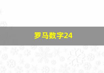 罗马数字24