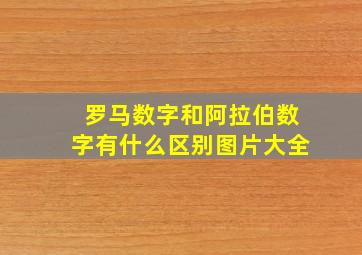 罗马数字和阿拉伯数字有什么区别图片大全