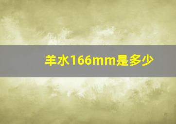 羊水166mm是多少