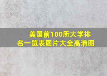 美国前100所大学排名一览表图片大全高清图