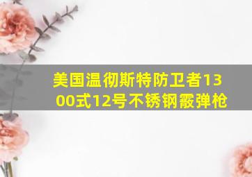 美国温彻斯特防卫者1300式12号不锈钢霰弹枪