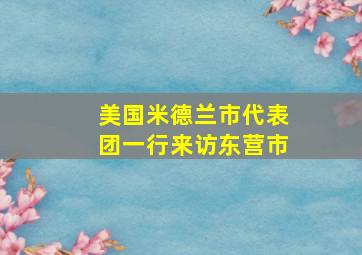 美国米德兰市代表团一行来访东营市