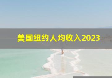 美国纽约人均收入2023