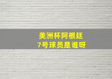 美洲杯阿根廷7号球员是谁呀