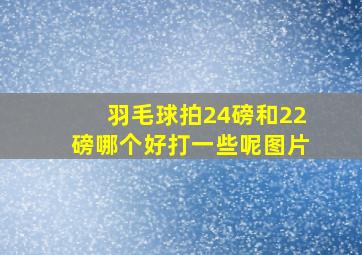 羽毛球拍24磅和22磅哪个好打一些呢图片