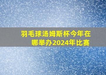 羽毛球汤姆斯杯今年在哪举办2024年比赛