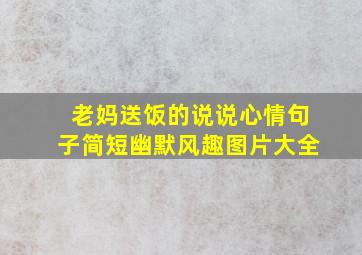 老妈送饭的说说心情句子简短幽默风趣图片大全