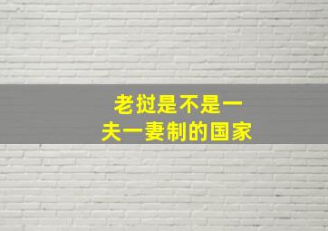 老挝是不是一夫一妻制的国家