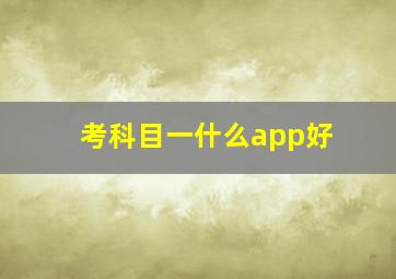 考科目一什么app好