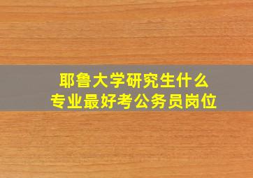 耶鲁大学研究生什么专业最好考公务员岗位