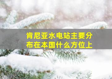 肯尼亚水电站主要分布在本国什么方位上