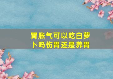 胃胀气可以吃白萝卜吗伤胃还是养胃