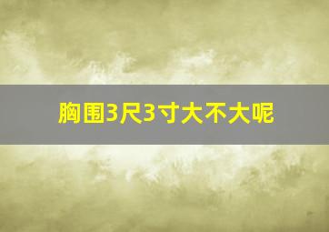 胸围3尺3寸大不大呢