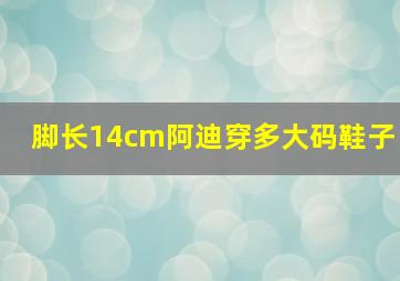 脚长14cm阿迪穿多大码鞋子