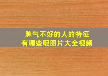 脾气不好的人的特征有哪些呢图片大全视频