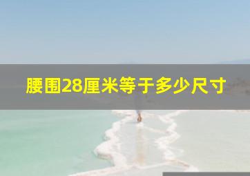 腰围28厘米等于多少尺寸