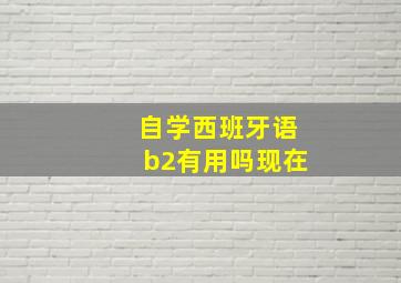 自学西班牙语b2有用吗现在