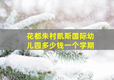 花都朱村凯斯国际幼儿园多少钱一个学期