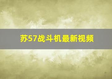 苏57战斗机最新视频