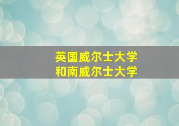 英国威尔士大学和南威尔士大学