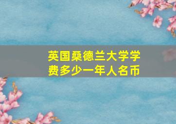 英国桑德兰大学学费多少一年人名币