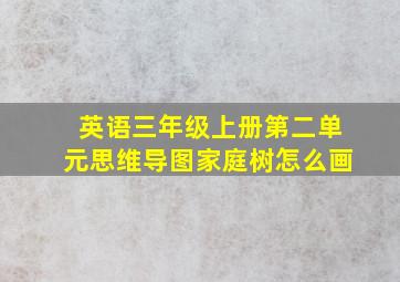 英语三年级上册第二单元思维导图家庭树怎么画