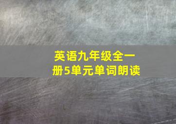 英语九年级全一册5单元单词朗读