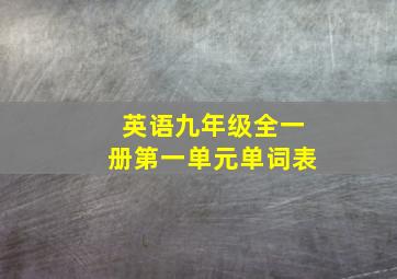 英语九年级全一册第一单元单词表