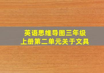 英语思维导图三年级上册第二单元关于文具