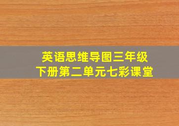 英语思维导图三年级下册第二单元七彩课堂