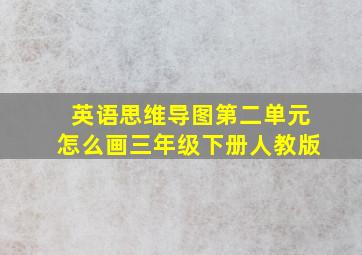 英语思维导图第二单元怎么画三年级下册人教版