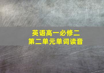 英语高一必修二第二单元单词读音