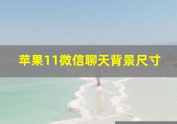 苹果11微信聊天背景尺寸