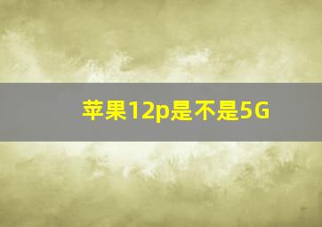 苹果12p是不是5G