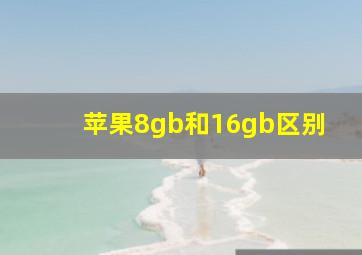 苹果8gb和16gb区别