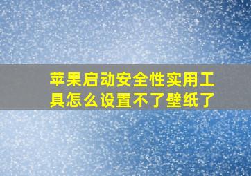 苹果启动安全性实用工具怎么设置不了壁纸了