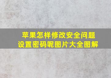 苹果怎样修改安全问题设置密码呢图片大全图解