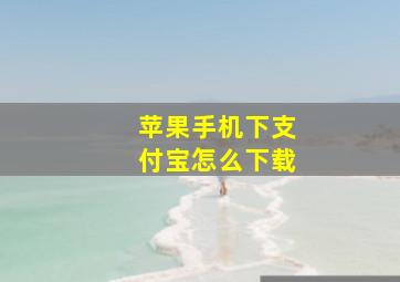 苹果手机下支付宝怎么下载